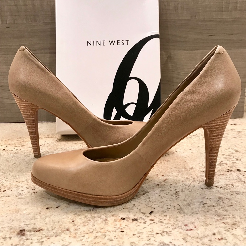 Nine West Taupe Heels